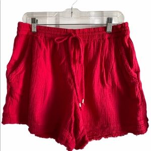 Anthro Saturday Sunday Marie Fray Cover Up Shorts